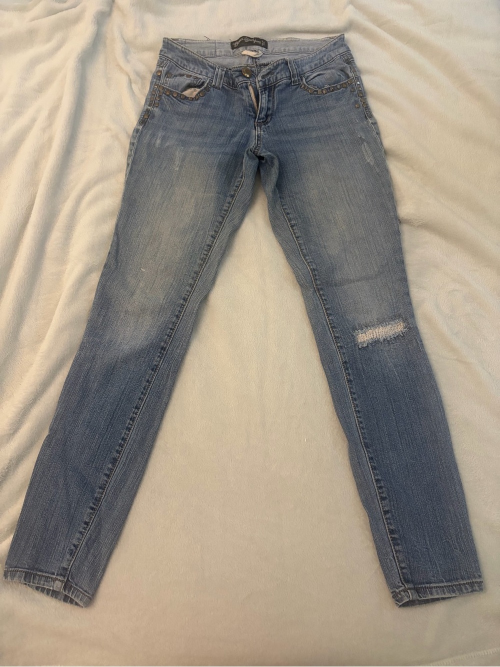 Boom Boom Jeans Men's Skinny Light Blue Washed Jeans